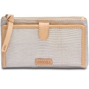 Consuela Thunderbird embossed snake print slim wallet NWT